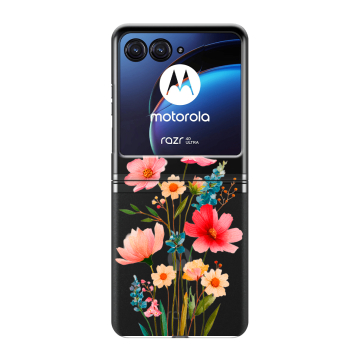 Пластиковый чехол на Motorola Razr 40 Ultra с принтом Цветы Пластиковый чехол на Motorola Razr 40 Ultra с принтом Цветы