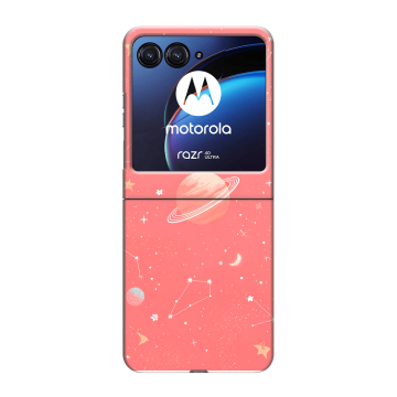 Пластиковый чехол на Motorola Razr 40 Ultra с принтом Розовый космос Пластиковый чехол на Motorola Razr 40 Ultra с принтом Розовый космос