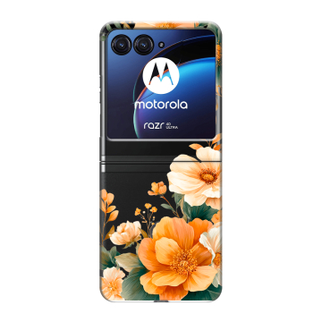 Пластиковый чехол на Motorola Razr 40 Ultra с принтом Цветы принт Пластиковый чехол на Motorola Razr 40 Ultra с принтом Цветы принт