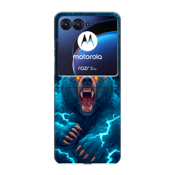 Пластиковый чехол на Motorola Razr 40 Ultra с принтом Медведь Пластиковый чехол на Motorola Razr 40 Ultra с принтом Медведь