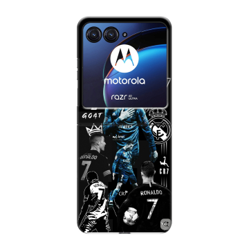 Пластиковый чехол на Motorola Razr 40 Ultra с принтом Реал Роналдо