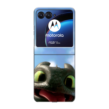 Пластиковый чехол на Motorola Razr 40 Ultra с принтом Как приручить дракона