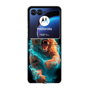 Пластиковый чехол на Motorola Razr 40 Ultra с принтом Медведь Пластиковый чехол на Motorola Razr 40 Ultra с принтом Медведь