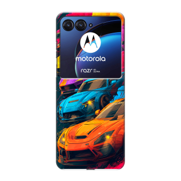Пластиковый чехол на Motorola Razr 40 Ultra с принтом Тачки Пластиковый чехол на Motorola Razr 40 Ultra с принтом Тачки