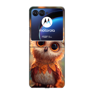 Пластиковый чехол на Motorola Razr 40 Ultra с принтом Милая сова Пластиковый чехол на Motorola Razr 40 Ultra с принтом Милая сова