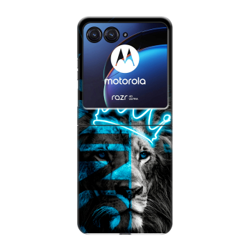 Пластиковый чехол на Motorola Razr 40 Ultra с принтом Король лев Пластиковый чехол на Motorola Razr 40 Ultra с принтом Король лев