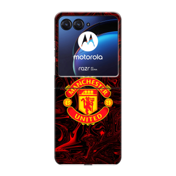 Пластиковый чехол на Motorola Razr 40 Ultra с принтом Manchester United Пластиковый чехол на Motorola Razr 40 Ultra с принтом Manchester United