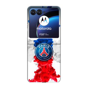 Пластиковый чехол на Motorola Razr 40 Ultra с принтом PSG ПСЖ Пластиковый чехол на Motorola Razr 40 Ultra с принтом PSG ПСЖ