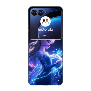 Пластиковый чехол на Motorola Razr 40 Ultra с принтом Холодное сердце Frozen