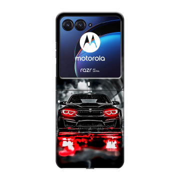 Пластиковый чехол на Motorola Razr 40 Ultra с принтом BMW БМВ