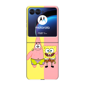 Пластиковый чехол на Motorola Razr 40 Ultra с принтом Спанч боб Спанчбоб