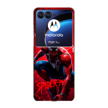 Пластиковый чехол на Motorola Razr 40 Ultra с принтом Spiderman Человек паук