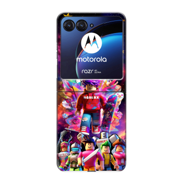Пластиковый чехол на Motorola Razr 40 Ultra с принтом Roblox Роблокс