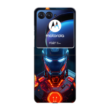 Пластиковый чехол на Motorola Razr 40 Ultra с принтом IronMan Железный человек