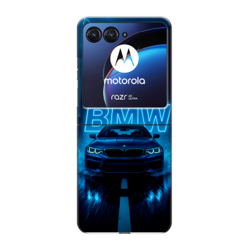 Пластиковый чехол на Motorola Razr 40 Ultra с принтом BMW БМВ