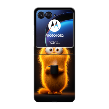 Пластиковый чехол на Motorola Razr 40 Ultra с принтом Смешной кот