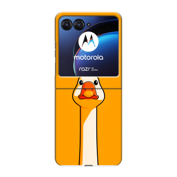 Пластиковый чехол на Motorola Razr 40 Ultra с принтом Смешная утка Пластиковый чехол на Motorola Razr 40 Ultra с принтом Смешная утка