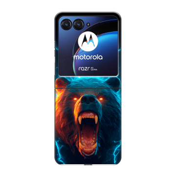 Пластиковый чехол на Motorola Razr 40 Ultra с принтом Медведь Пластиковый чехол на Motorola Razr 40 Ultra с принтом Медведь