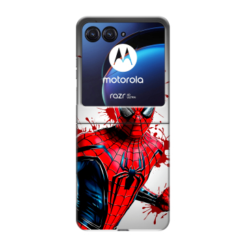 Пластиковый чехол на Motorola Razr 40 Ultra с принтом Spiderman Человек паук
