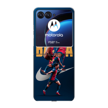 Пластиковый чехол на Motorola Razr 40 Ultra с принтом Барселона Barca Yamal 