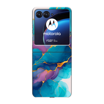 Пластиковый чехол на Motorola Razr 40 Ultra с принтом Мрамор блестки Пластиковый чехол на Motorola Razr 40 Ultra с принтом Мрамор блестки