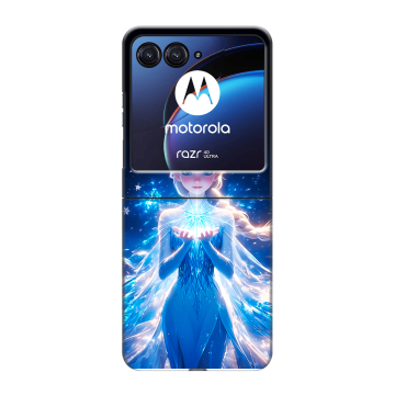 Пластиковый чехол на Motorola Razr 40 Ultra с принтом Холодное сердце Frozen