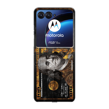 Пластиковый чехол на Motorola Razr 40 Ultra с принтом Доллар деньги