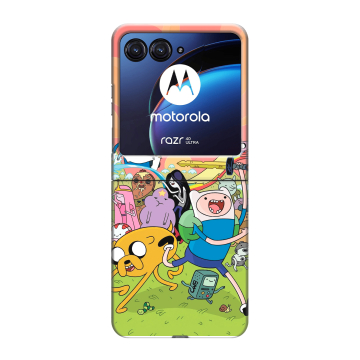 Пластиковый чехол на Motorola Razr 40 Ultra с принтом Adventure time Время приключений Пластиковый чехол на Motorola Razr 40 Ultra с принтом Adventure time Время приключений