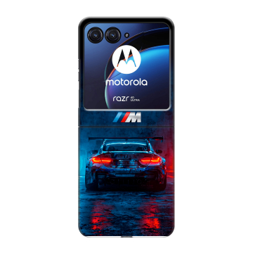 Пластиковый чехол на Motorola Razr 40 Ultra с принтом BMW БМВ