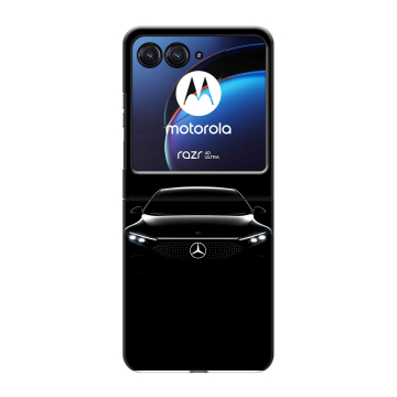 Пластиковый чехол на Motorola Razr 40 Ultra с принтом Mercedes Мерседес