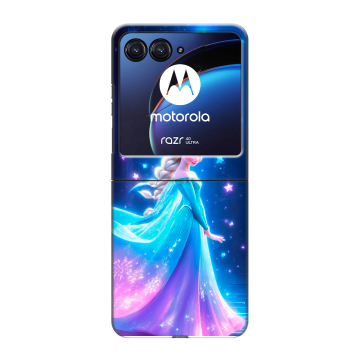 Пластиковый чехол на Motorola Razr 40 Ultra с принтом Холодное сердце Frozen