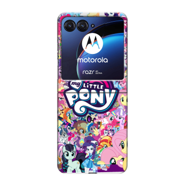Пластиковый чехол на Motorola Razr 40 Ultra с принтом My little pony Дружба чудо