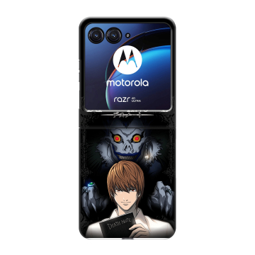 Пластиковый чехол на Motorola Razr 40 Ultra с принтом Death note Тетрадь смерти Пластиковый чехол на Motorola Razr 40 Ultra с принтом Death note Тетрадь смерти