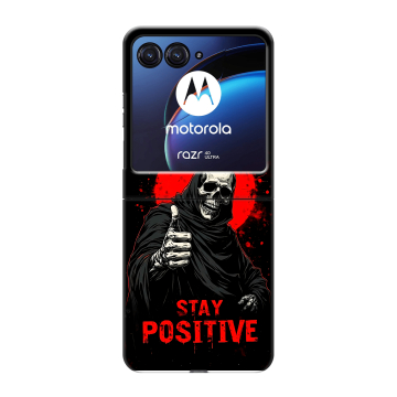 Пластиковый чехол на Motorola Razr 40 Ultra с принтом смешной скелет Пластиковый чехол на Motorola Razr 40 Ultra с принтом смешной скелет