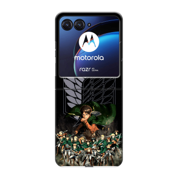Пластиковый чехол на Motorola Razr 40 Ultra с принтом Атака титанов