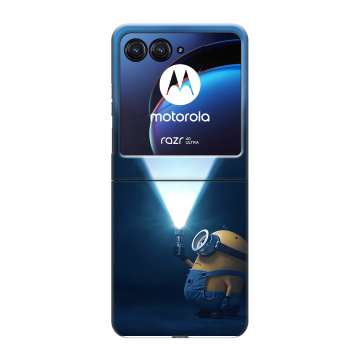 Пластиковый чехол на Motorola Razr 40 Ultra с принтом Миньоны