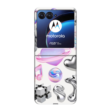 Пластиковый чехол на Motorola Razr 40 Ultra с принтом Y2K