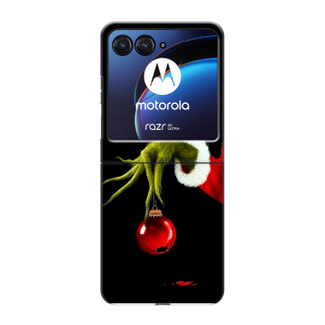 Пластиковый чехол на Motorola Razr 40 Ultra с принтом Новый год Гринч Пластиковый чехол на Motorola Razr 40 Ultra с принтом Новый год Гринч
