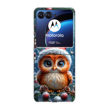 Пластиковый чехол на Motorola Razr 40 Ultra с принтом Новый год