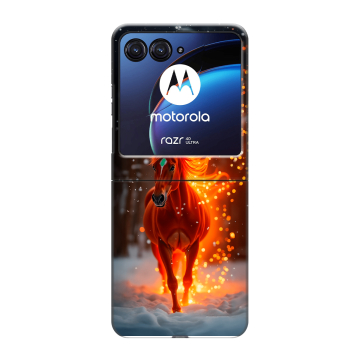 Пластиковый чехол на Motorola Razr 40 Ultra с принтом Новый год