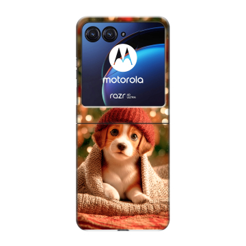 Пластиковый чехол на Motorola Razr 40 Ultra с принтом Новый год