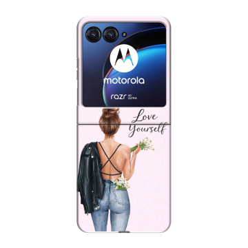 Пластиковый чехол на Motorola Razr 40 Ultra с принтом женский