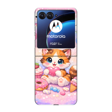 Пластиковый чехол на Motorola Razr 40 Ultra с принтом для девочек