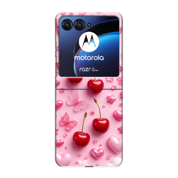 Пластиковый чехол на Motorola Razr 40 Ultra с принтом для девочек