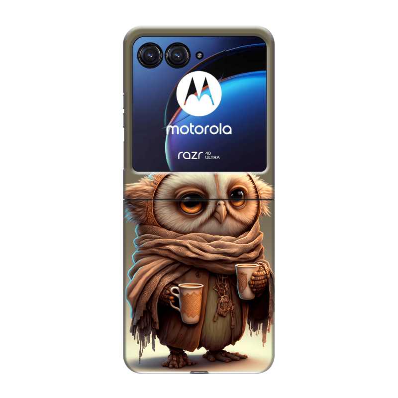 Пластиковый чехол на Motorola Razr 40 Ultra с принтом Сова Пластиковый чехол на Motorola Razr 40 Ultra с принтом Сова