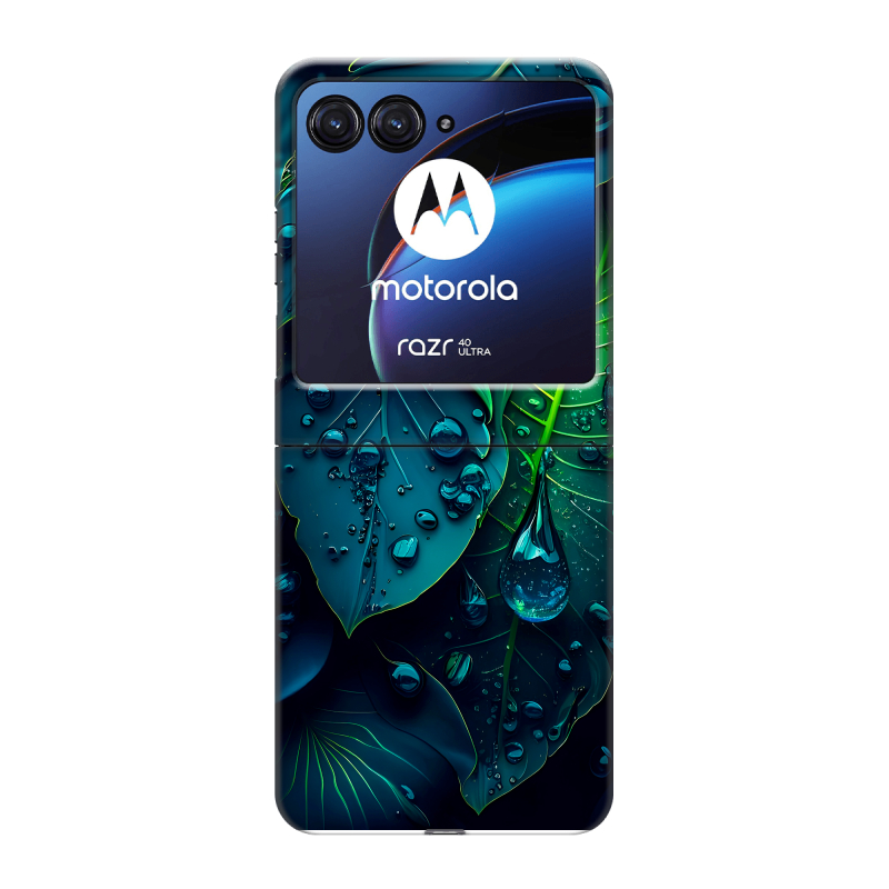 Пластиковый чехол на Motorola Razr 40 Ultra с принтом Листья Пластиковый чехол на Motorola Razr 40 Ultra с принтом Листья