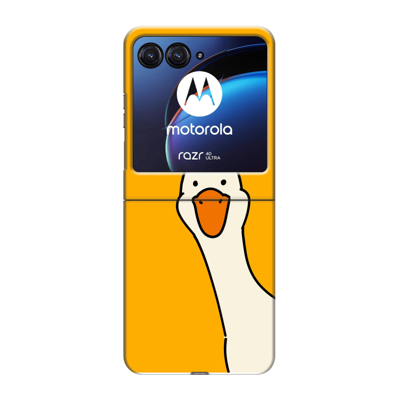 Пластиковый чехол на Motorola Razr 40 Ultra с принтом Утка Пластиковый чехол на Motorola Razr 40 Ultra с принтом Утка