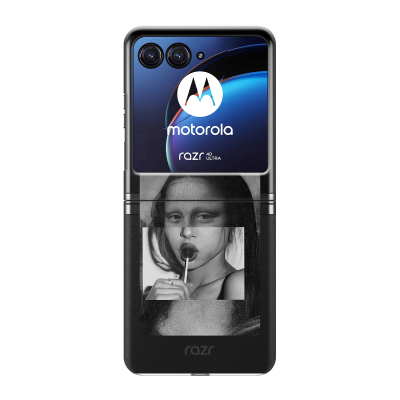 Пластиковый чехол на Motorola Razr 40 Ultra с принтом Мона Лиза Пластиковый чехол на Motorola Razr 40 Ultra с принтом Мона Лиза