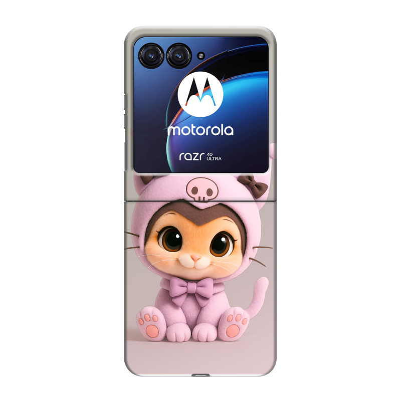 Пластиковый чехол на Motorola Razr 40 Ultra с принтом Куроми Kuromi Пластиковый чехол на Motorola Razr 40 Ultra с принтом Куроми Kuromi