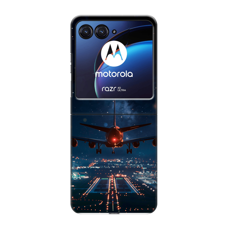 Пластиковый чехол на Motorola Razr 40 Ultra с принтом самолет Пластиковый чехол на Motorola Razr 40 Ultra с принтом самолет